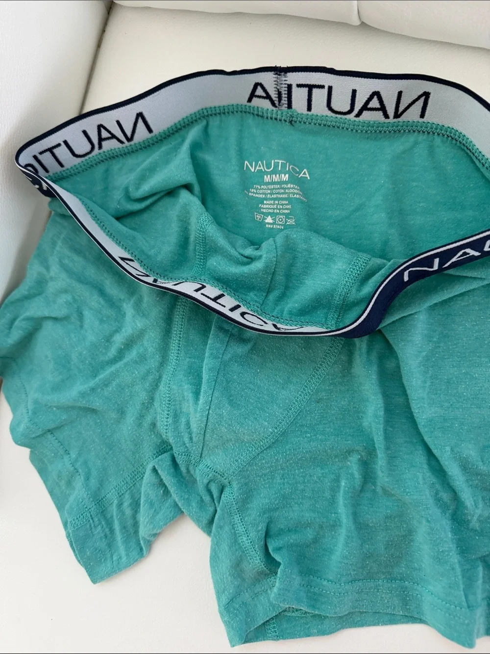 Nautica Men's Boxer Briefs 3-Pack in Teal, Charcoal & Light Gray